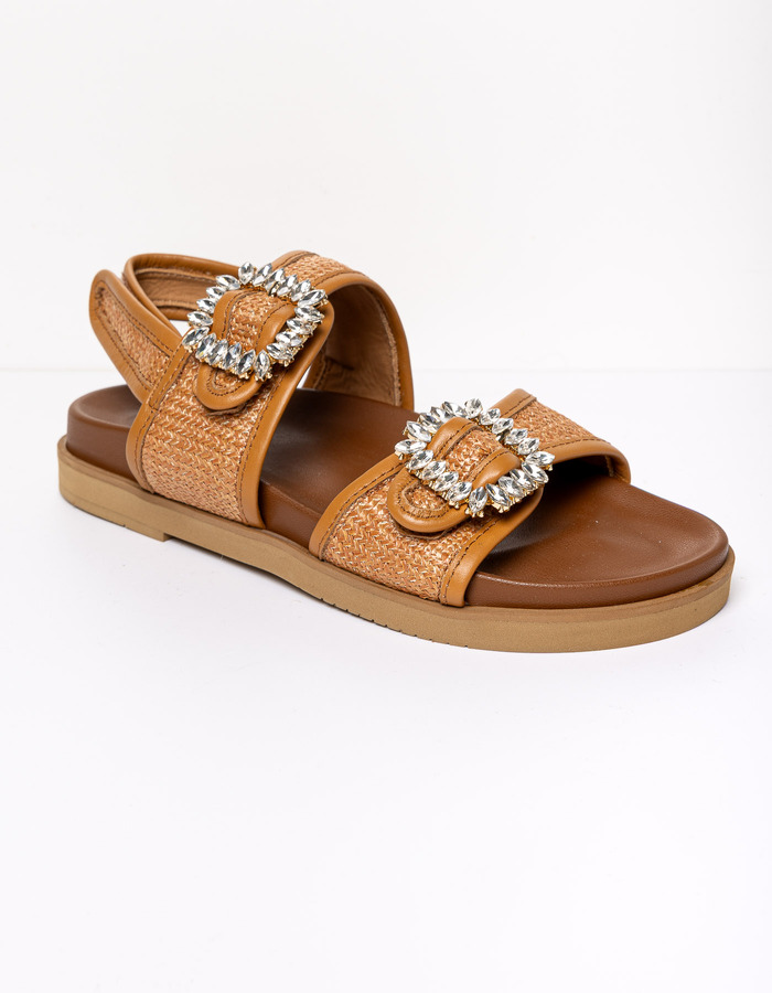 Ctwlk platte sandalen bruin
