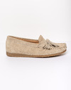 PABLITO - Beige suède driver mocassin met flexibele zool