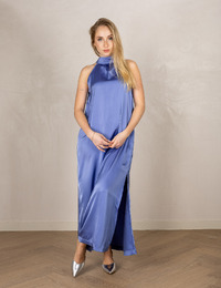 Lalotti lang kleed blauw