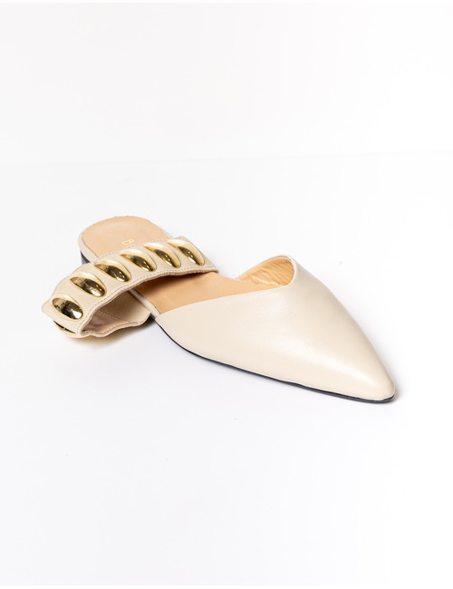 Babouche mocassin wit