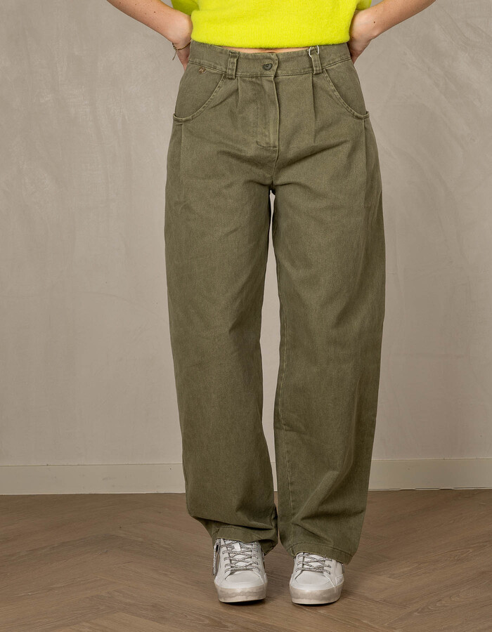 Amelie Amelie broek kaki