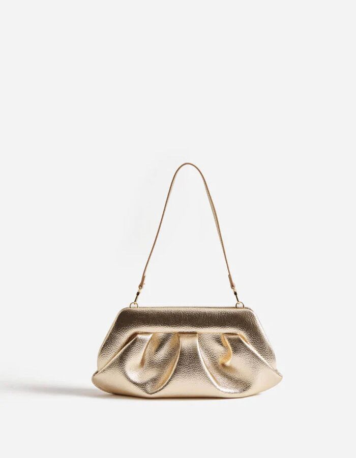 Themoirè handtas goud
