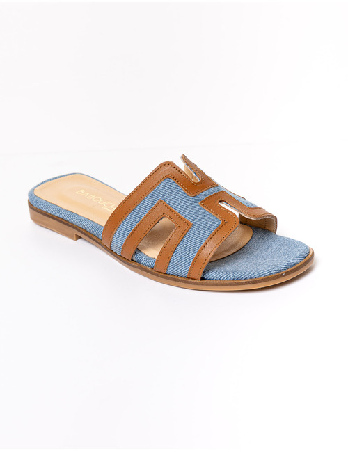 Babouche slipper blauw