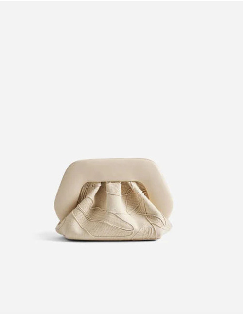 Themoirè handtas ecru