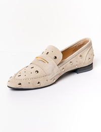 LOIS - Beige loafer met studs