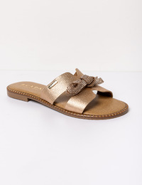 Scapa Dames platte sandalen goud