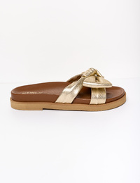 Ctwlk platte sandalen goud