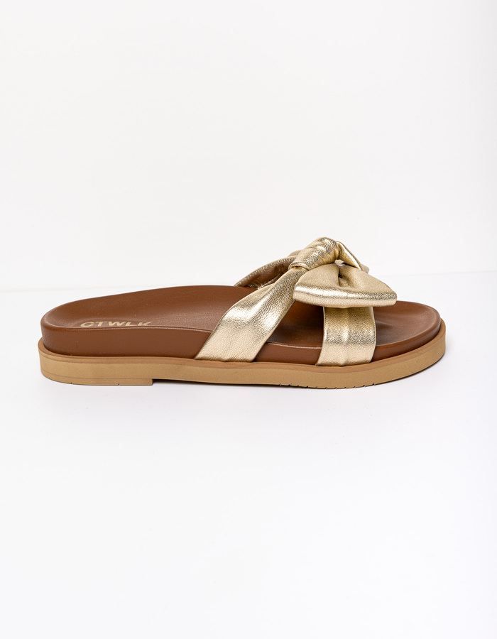 Ctwlk platte sandalen goud