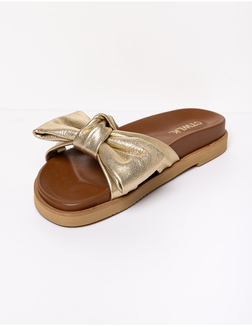 Ctwlk platte sandalen goud