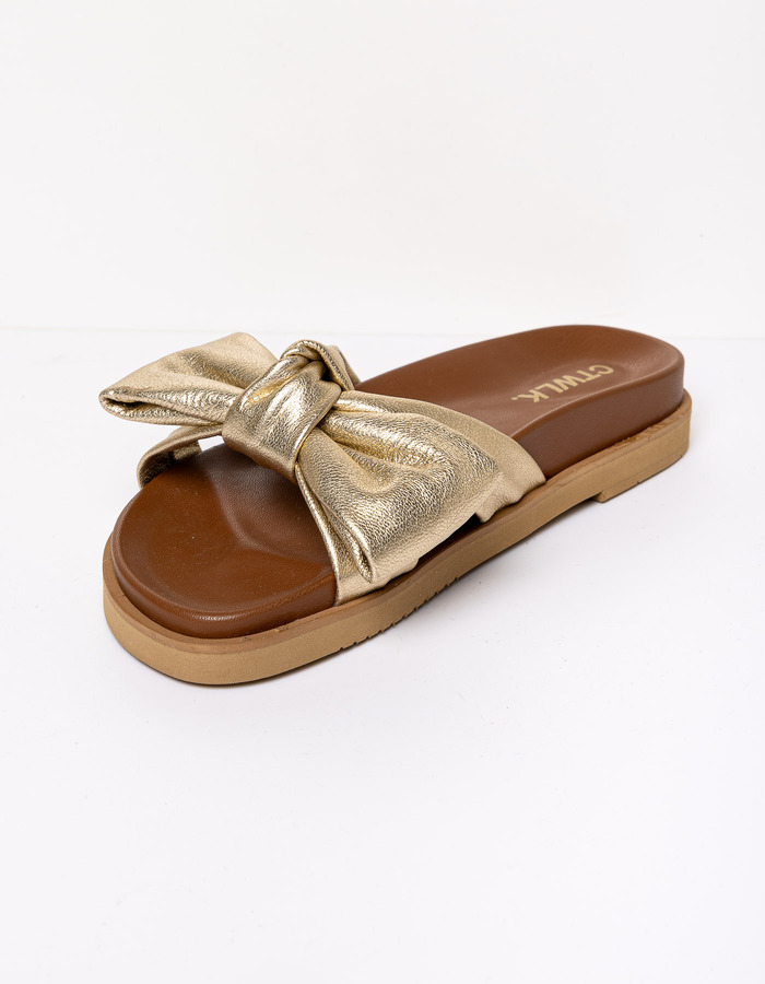Ctwlk platte sandalen goud