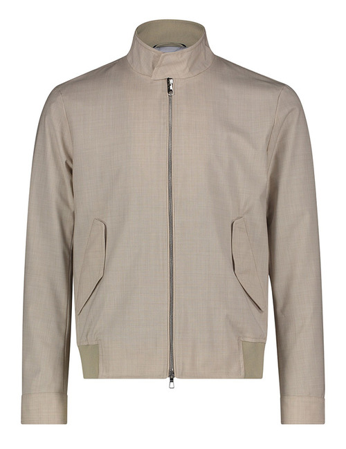 Wollen jas met storm system en ritssluiting