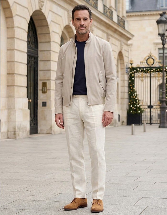 Wollen jas met storm system en ritssluiting