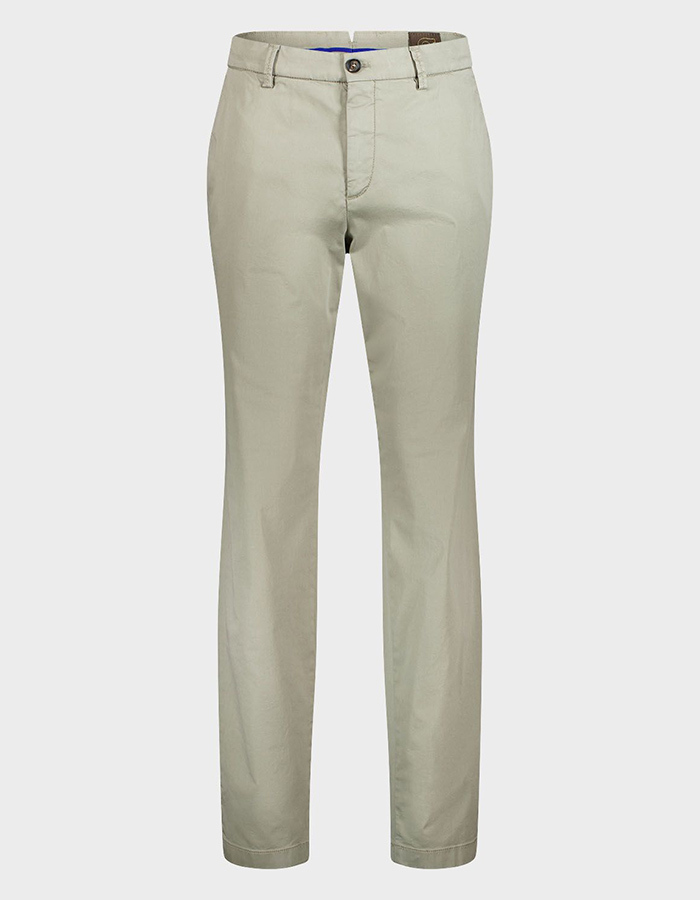 Chino met stretch modern fit olijfgroen