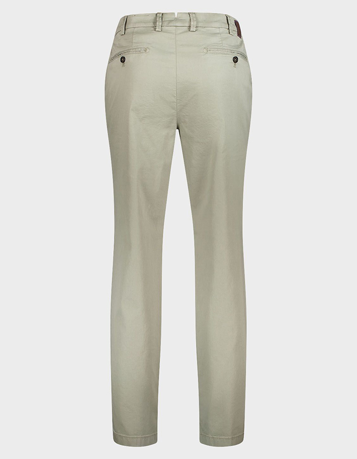 Chino met stretch modern fit olijfgroen