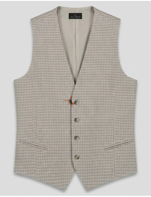 DiWesley 26155 gilet met structuur en stretch beige