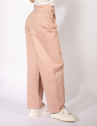 Clarice - Roze wide leg broek met hoge taille