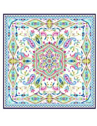 Sjaal met kleurrijke ornamentprint