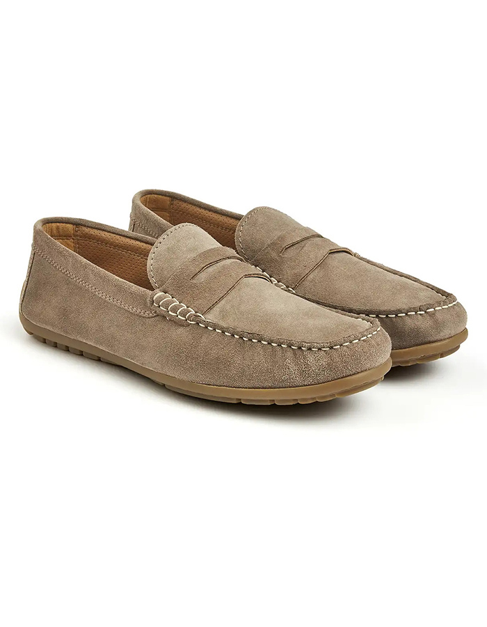Imola loafer suède flexibel beige