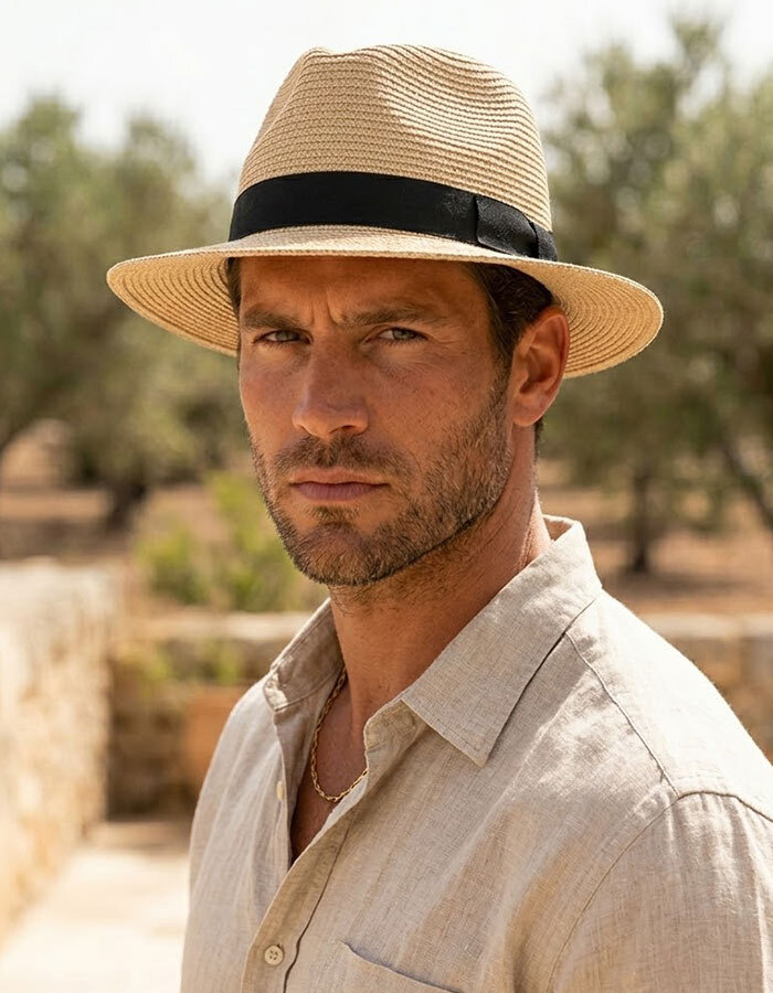 Pana Mate Fedora zonhoed met UPF50+ naturel