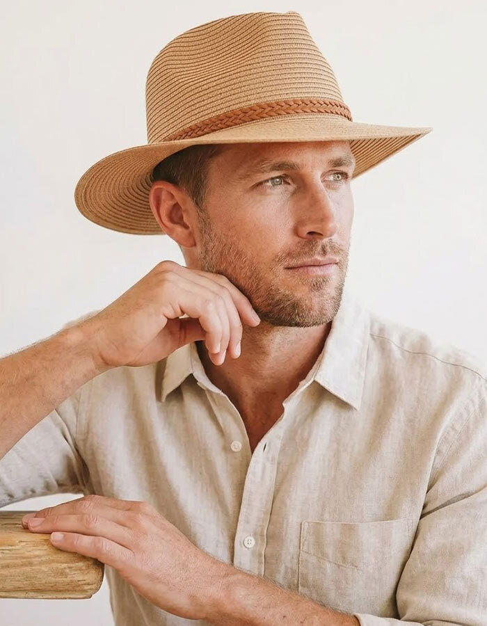 Gerry Fedora zonhoed met UPF50+ camel
