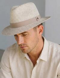 Lionel Fedora zonhoed met UPF50+ beige wit