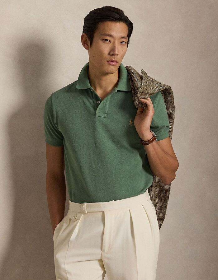 Polo shirt in katoen mesh - Fatigue