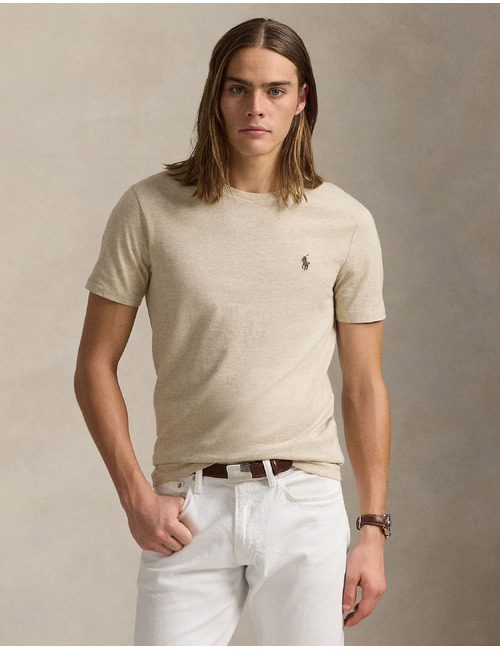 T-shirt in katoen jersey met ronde hals - Expedition Dune Heather