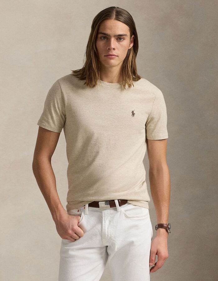 T-shirt in katoen jersey met ronde hals - Expedition Dune Heather
