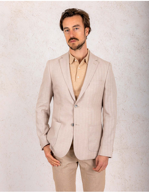 Gentiluomo slim fit blazer beige