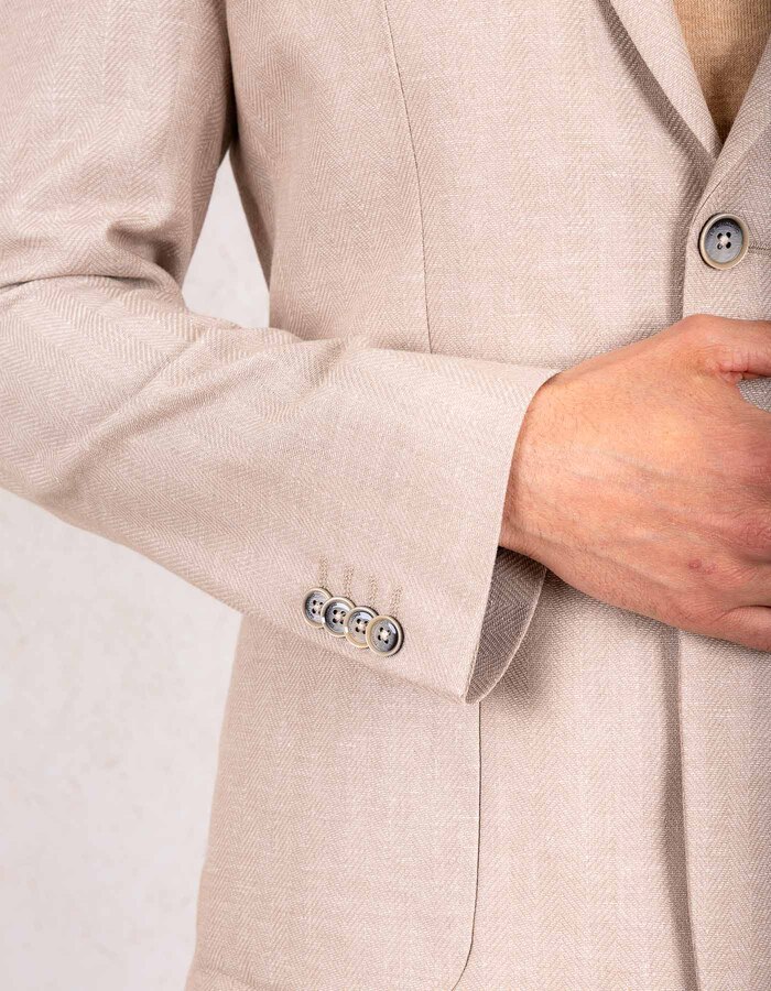 Gentiluomo slim fit blazer beige