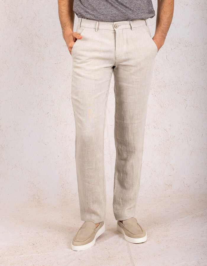 Hiltl slim broek beige