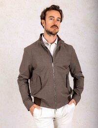 Loro Piana jas wol storm system Bruin