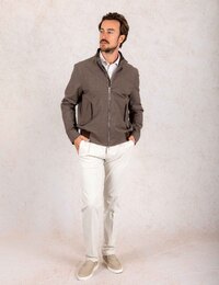 Loro Piana jas wol storm system Bruin