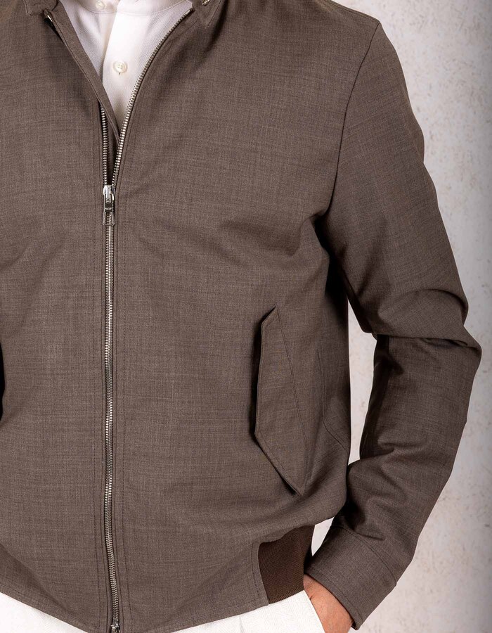 Loro Piana jas wol storm system Bruin