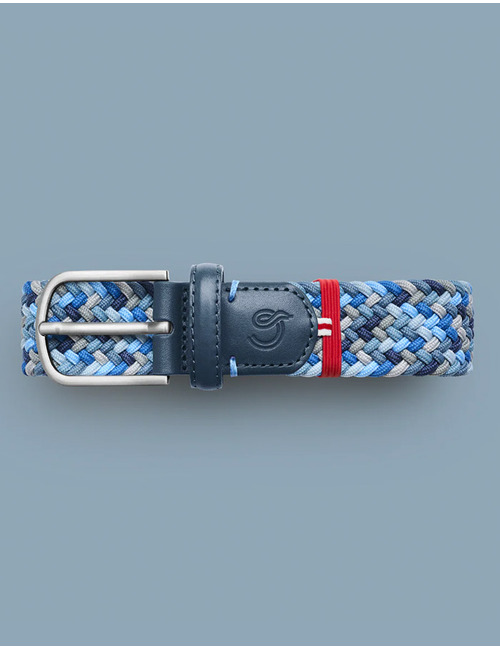 Notting Hill gevlochten stretch riem blauw