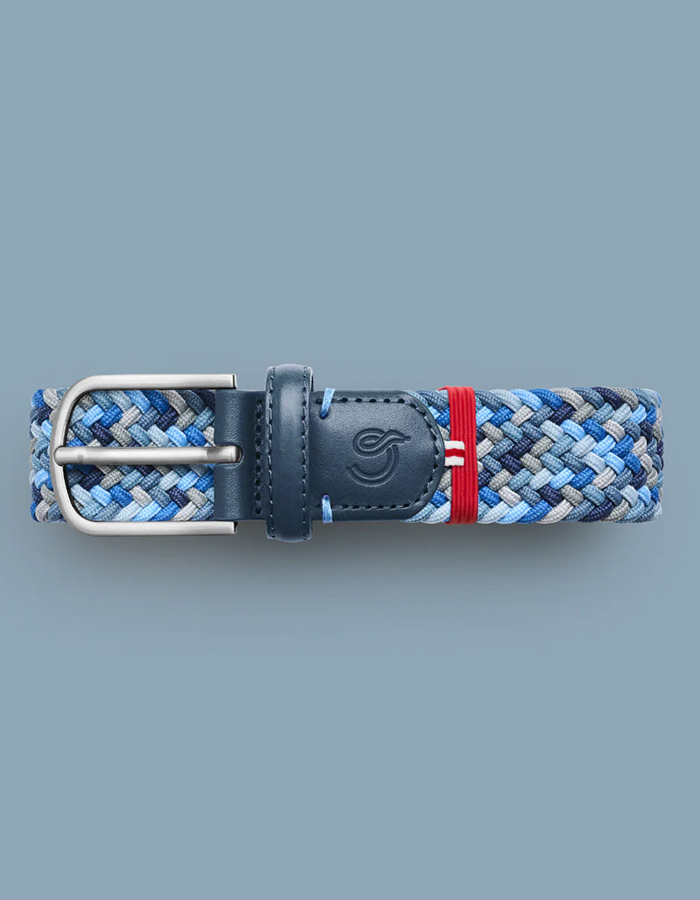 Notting Hill gevlochten stretch riem blauw