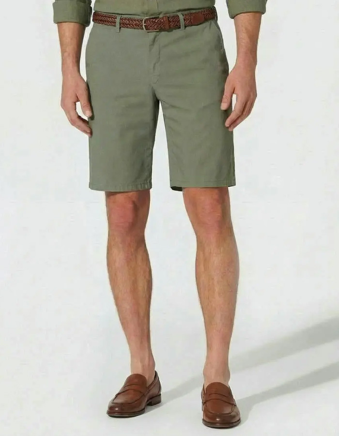 Hiltl regular fit bermuda groen