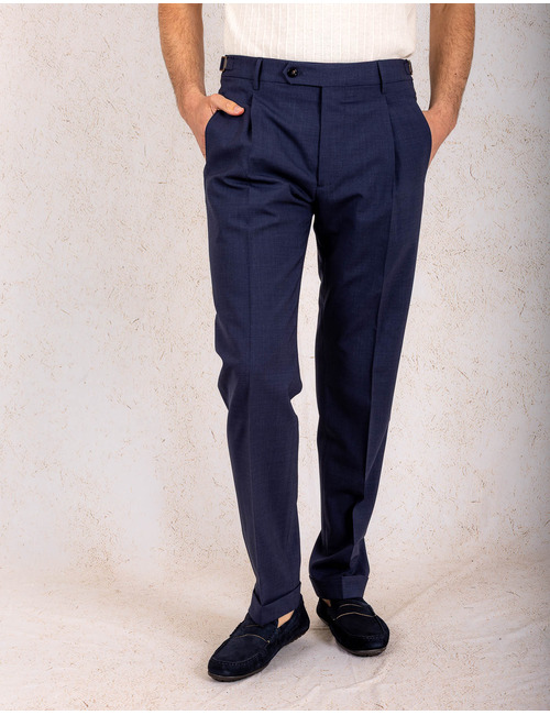 Berwich modern fit broek blauw