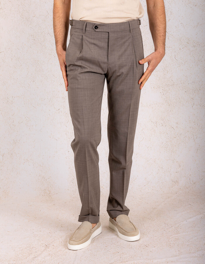 Berwich modern fit broek grijs