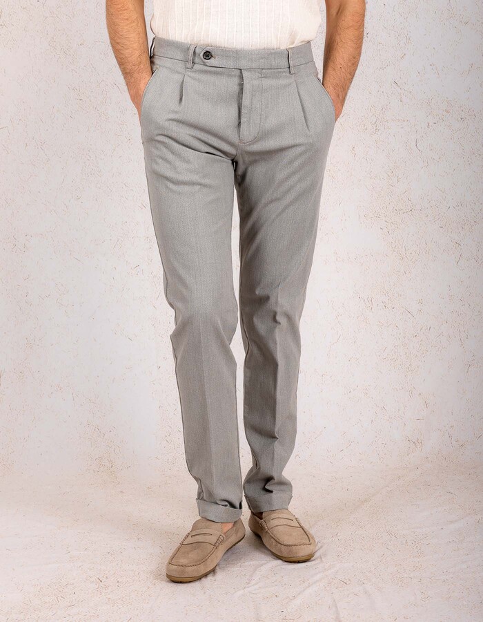 Berwich modern fit broek groen