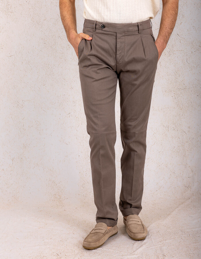 Berwich modern fit broek groen