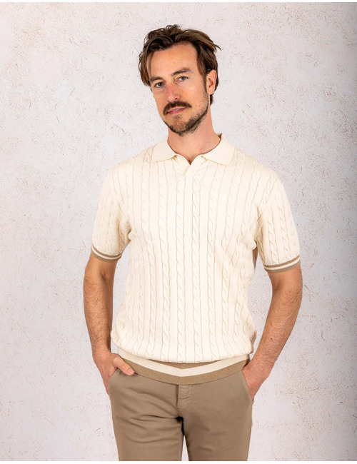 Fellows United modern fit polo ecru
