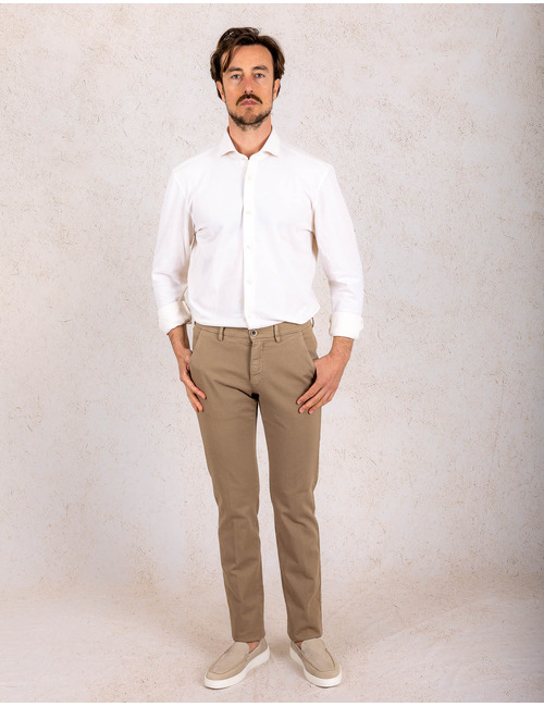 Boss custom fit hemd ecru