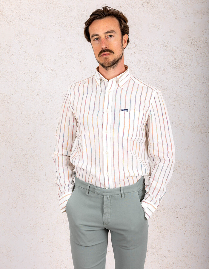 Façonnable custom fit hemd ecru