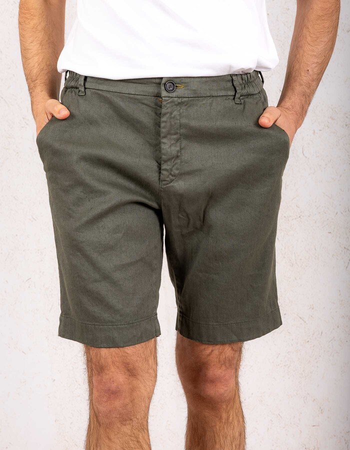 Zilton regular fit bermuda groen