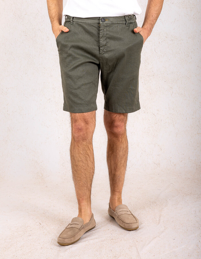 Zilton regular fit bermuda groen