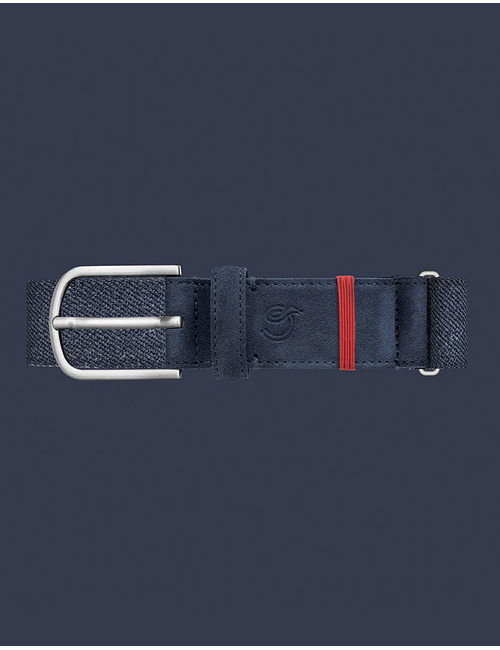 Palm Beach Gevlochten stretch riem met suède details