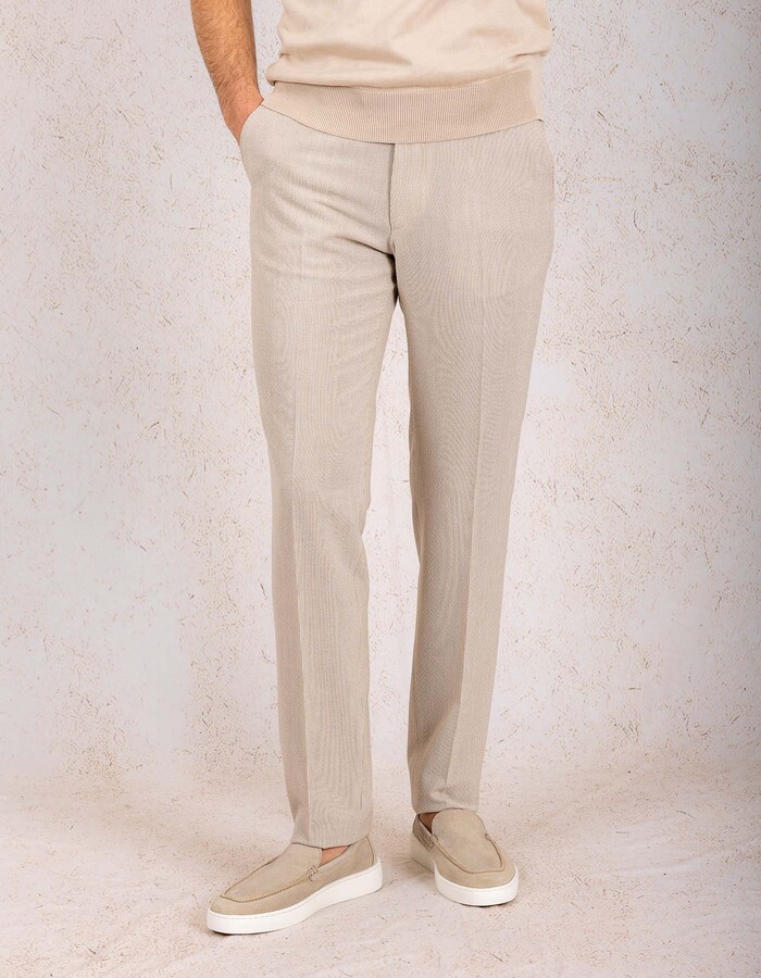 Fidati kostuumbroek beige