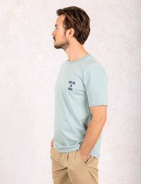Marine T-shirt met “Date Me In Ibiza” print