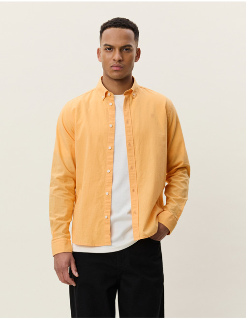 Katoen linnen hemd in oranje